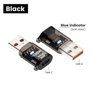 120W USB C OTG Adapter USB To Type C Data Transfer Charging Adapter 10Gbps USB Female To Type C Male Connector for IPhone 16 15