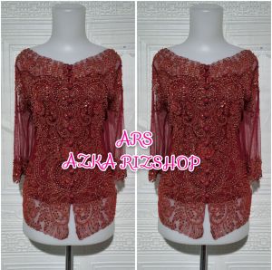 atasan kebaya pesta kebaya wisuda kebaya sabrina lengan 7/8 bisa COD