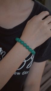 TURQUOISE หินเทอร์ควอยส์ โทนสีเขียว ขนาด 10 มม. สร้อยข้อมือหินแท้ by siamonlineshop