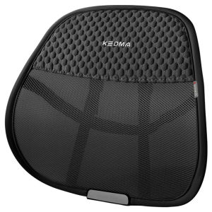 Car Lumbar Support Pillow - Breathable Ice Silk Backrest Cushion with Double Adjustable Straps - Used for Car Seats Office Chairs Home Desks etc