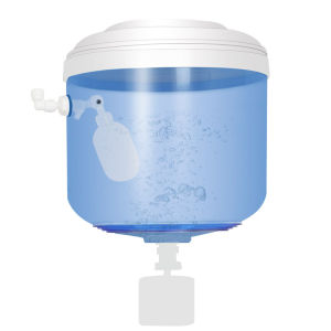 Home Use Water Dispenser Bucket with Lid Connectable to Any Water Purifier Food Grade Durable Press down Type Drinking Water Device