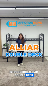 ALLIAR | Heavy Duty Metal Double Deck Bed Frame - Space Saving Steel Bed for Family Bedroom