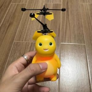 Milk Dragon Helicopter Cute Cartoon Sensor Remote Control Rotating Flying Chair Intelligent Electric Suspension Kids Toy Small Gift