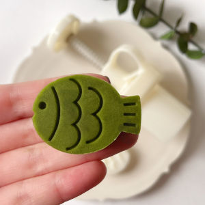 Hand Press Mooncake Mold Small Fish Green Bean Cake Baking Tool Home Use Kitchen Utensils Cartoon Style Chinese Style for Everyone