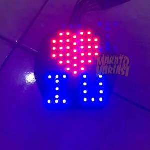 Lampu rem belakang stoplamp running scoopy esp donat 2017 2018 2019 i love u 8 mode kedip otomatis