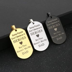 Kemstone จี้สร้อยคอสแตนเลสสำหรับเป็นของขวัญผู้ชายแฟชั่นป้ายสุนัขเงินทองดำ