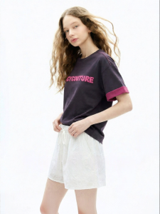 Juicy Couture | Womens 3D Terry Embroidery Color Blocking Tee