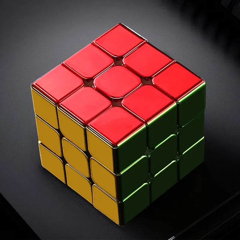 CubeFun] SengSo Metal 3x3 2X2 4X4 Magnetic Golden Cubo Magic Cube