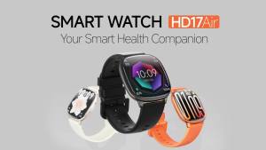 2026 HD17 Air Smart Watch 1.73" AMOLED Display Fitness Tracker 100+ Sports Modes Bluetooth Calling Health Monitoring Smart Watch
