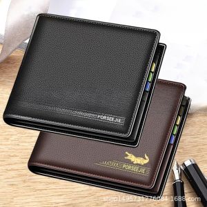 ARCTIC HUNTER bóp nam ví nam ví nam nhỏ gọn đẹp ví da đứng nam ví da túi đeo nam mẫu mới Chất liệu PU Túi Nam Ví da cá sấu thời trang ngắn mới Kinh Doanh Thời trang