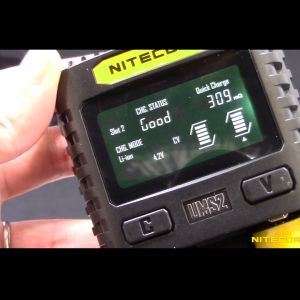 Nitecore UMS2 V2 USB-C Battery Charger - LCD Display - 2 Slot - Intelligent - 4000mA Max - QC