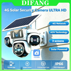 difang | Yoosee 15MP AOV Solar 4G Camera Wire-free Built-in Battery Outdoor Wireless Security CCTV Surveillance Cam