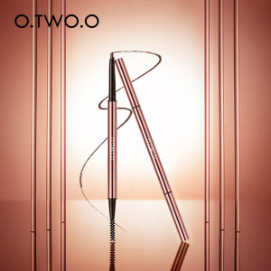 O.TWO.O Dual-Head Ultra-Fine Triangle Eyebrow Pencil Natural 3D Definition Long-Lasting Waterproof No Smudging Brown