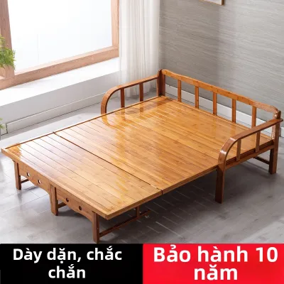 HUAYASEN | Giường Sofa Gấp Đựng Tre và Gỗ Cứng