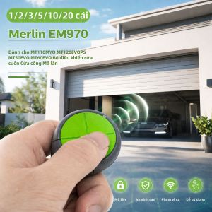 Bộ Điều Khiển Cửa Cuốn Merlin EM970 434.54 MHz Mã Rolling Code Cho MT110MYQ MT120EVOPS MT50EVO MT60EVO