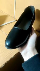 Black Soft Soled Wedge Flat Casual Shoes for Women