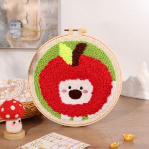 Handcraft DIY Embroidery Kit for Kids Student Cross Stitch Cartoon Yarn Material Set Home Decorations Gifts
