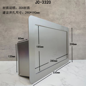 Stainless Steel Side Opening Trash Can Lid Wall Mounted Cabinet Door Kitchen Cabinet Built-In Inner Push Flip Cover Garbage Throw Mouth