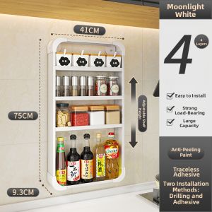 Non-drilling Multi-layer Kitchen Wall Shelf