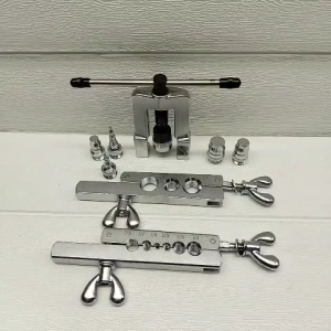 CT-275 / CT-278 Eccentric Flaring Tool Set 45 Degree Copper Pipe Tube Expander Kit with Tube Cutter for Aircon Refrigeration Brake Line Repair