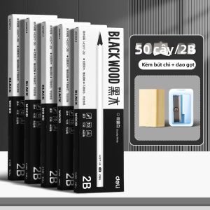 deli | Bút Chì An Toàn Không Độc Dành Cho Học Sinh Màu Đen Bền Cao Cấp