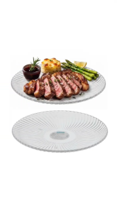 Dĩa tròn xoáy 15 20 25 30cm HOKORI nhựa VIỆT NHẬT cao cấp. Trong suốt đựng đồ ăn hoa quả 1162/5