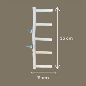 คอนยึดกรงแบบขั้นบันได(wooden perch with screw) สำหรับนก กระรอก ชูก้า ผลิตจากไม้ธรรมชาติ สินค้าไทยฝีมือชาวบ้าน
