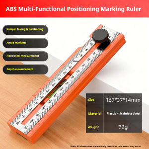 Digital Angle Gauge Folding Woodworking Ruler with Protractor & Level Multi-Function Marking Measuring Tool for Carpenter DIY