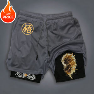 Bandai | Dragon Ball Summer Son Goku 2026 Mens Bot Fitness Double-Layer Replica Two-Piece Loose-Fit Training Running Shorts Casual Pants