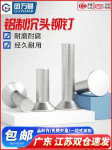 Solid Aluminum Flat Dished Head Rivet GB869 Traffic Sign Board Punch Type Rivets M2 M2.5 M3 M4 M5 M6 Rivets Hardware Tools