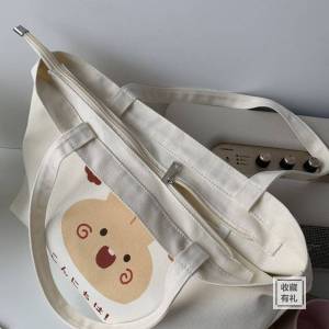 กระเป๋าผ้าใบ Canvas Tote Bag ความจุขนาดใหญ่ กระเป๋าใส่ของคลินิกตั้งครรภ์ กระเป๋าสะพายไหล่ข้างเดียว กระเป๋าถือแฟชั่น กระเป๋าผ้าใบ