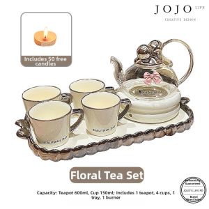 Heatable Flower Tea Set