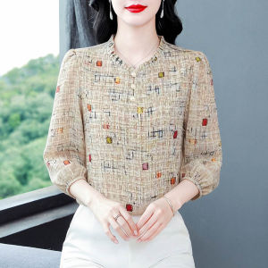 DAIXIANGFEIZI | Elegant Loose Mom Style Blouse Three-quarter Sleeves