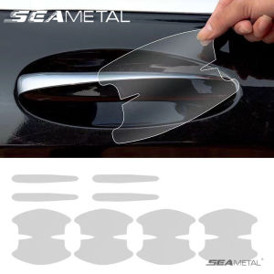 Seemetal 4 cái Cửa Bát tấm dán bảo vệ màn hình phổ quát chống trầy xước nhãn dán xe Tay cầm không thấm nước dải băng bảo vệ phụ kiện ô tô