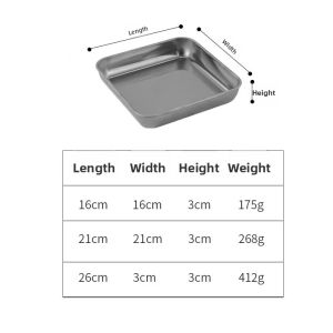 Creative Double Handle Stainless Steel Plate for Fried Chicken and Tiramisu