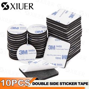 10Pcs 3M Double Sided Foam Tape Strong Heavy Duty Pad Mounting Adhesive Tape Super-Sticky Adhesive Mounting Tape Suitable for Walls and Door Wood Metals Glasses Papers Plastics Fabrics