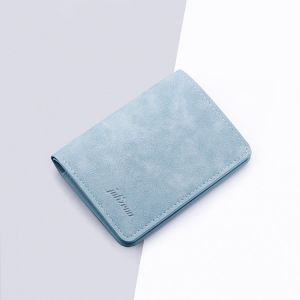 Retro Style Ultra-Thin Short Mens Wallet Leather Card Holder Fashionable Korean Student Brandless Polyester Lined Wallet
