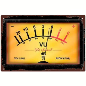 Đồng Hồ Đo Âm Thanh Cổ Điển VU Meter 2D Trang Trí Tường Bằng Sắt Phẳng Thiết Kế Retro Thang Đo DB Đồ Trang Trí Bằng Kim Loại Dành Cho Nhà Phòng Nghe Nhạc Phòng Thu