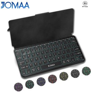 Mofii | Rechargeable Bluetooth Wireless Backlit Keyboard with Folding Leather StandPortable 78 Key Travel Keyboard for PC/Laptop/Tablet
