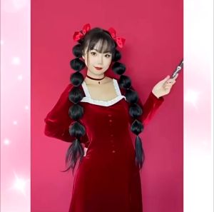 Tóc Giả Tết Hồ Lô 80cm (Giá 1 Bên) phong cách Cá Tính BLINK HAIR