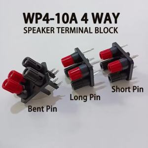 4-Position Bent Pin Speaker Binding Post WP4-10A 4mm Banana Jack Socket Audio Terminal Connector for Amplifier Speaker Box