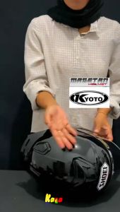 HELM KYOTO PRIEST (PAKET GANTENG) KACA FLAT IRIDIUM free spoiler