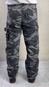Celana Cargo Pants Loreng Pria Motif Camo Gombrong Bahan Reguler Fit Tidak Melar Size 28-40