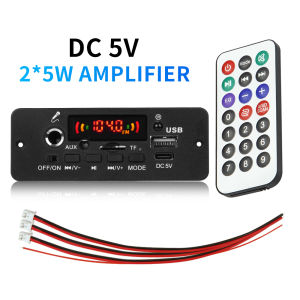 KEBIDU | DC 5V 10W Bluetooth 5.0 Stereo DIY Car MP3 Player Decoder Board 2*5W Amplifier Wireless FM Radio Module TF USB Handsfree Call