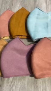 Khẩu trang tai mèo vãi nhung  che thái dương 2 lớp  che chống nắng tốt