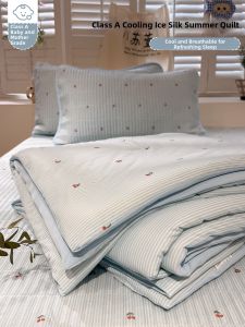 Suxuan | Cherry Design Ice Silk Summer Air Conditioning Thin Blanket Washable