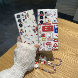 Creative Bike Sticker Kitty Cat Compatible Samsung S25S24S23S22 Ultra Magnetic Absorption Protective Case Full Cover Cute Cartoon Womens Style