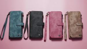 Leather Wallet Flip Case For Samsung Galaxy S26 Ultra S25 Fe S24 Plus S23 S22 S25U S24U Card Slots Phone Cover With Hand Wrist