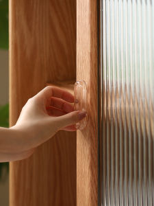 FaSoLa Invisible Self-Adhesive Door Pulls for Kitchen Sliding Glass Doors Wardrobe Drawer Transparent Handles No Drilling Required
