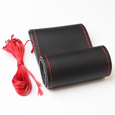 Genuine Leather Hand-Stitched Anti-Slip Steering Wheel Cover